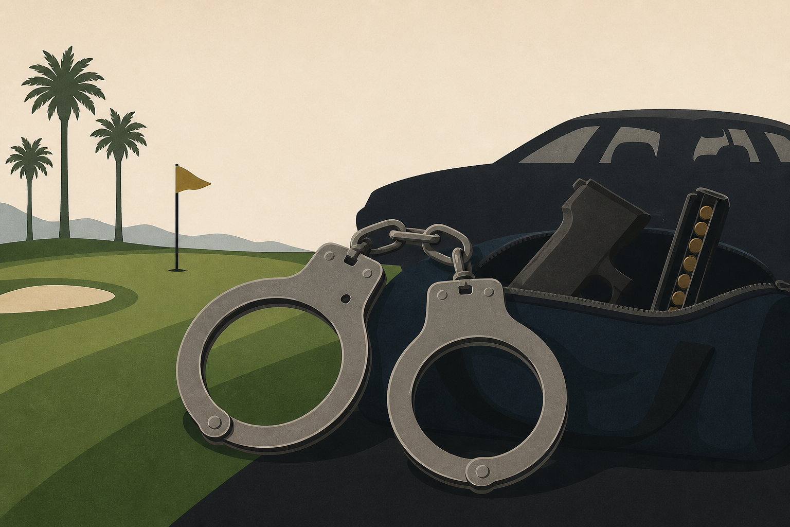 Man with illegal weapons in home, car arrested at Trump golf club in California