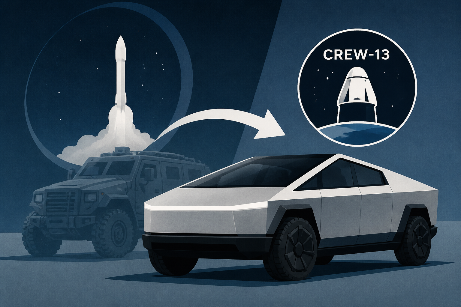 SpaceX Replacing MRAPs with Cybertrucks Beginning with Crew-13