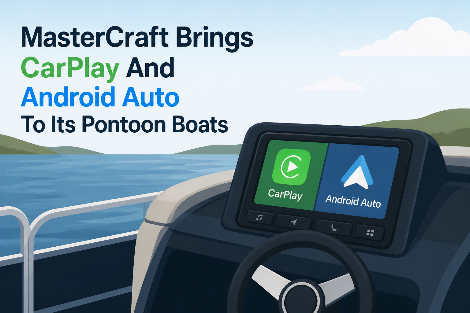 MasterCraft Brings CarPlay And Android Auto To Its Pontoon Boats