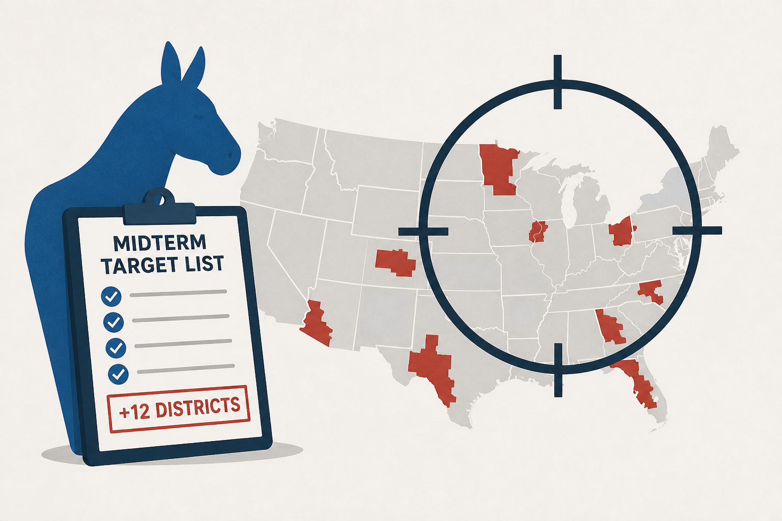 House Democrats add 12 Trump districts to their midterm target list