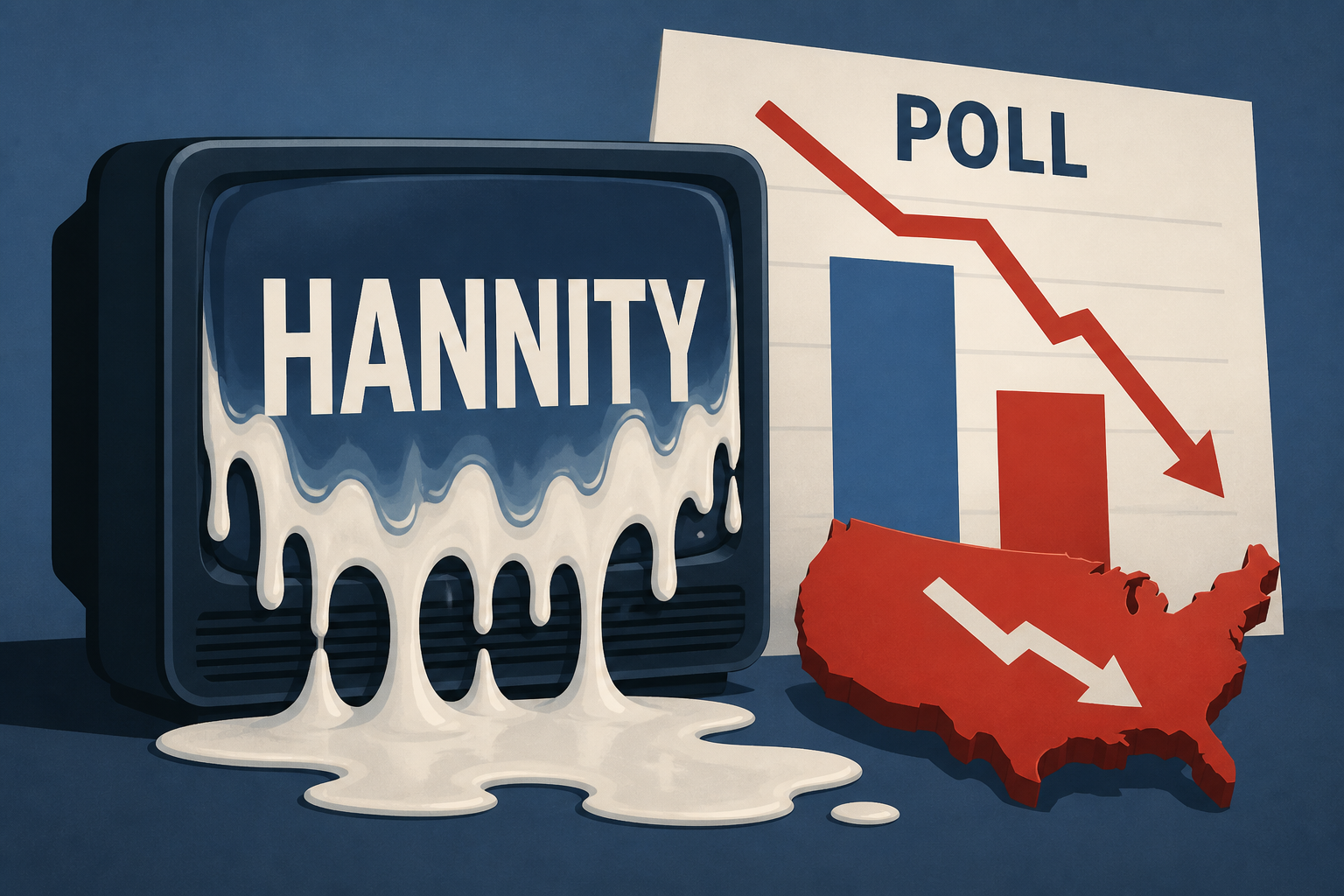 Hannity Melts Down at His Own Network’s Poll Spelling Trouble for Trump