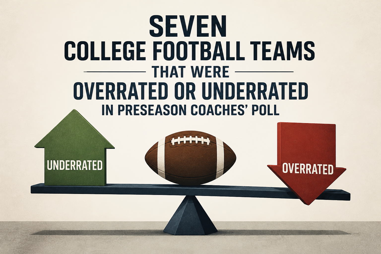 Seven College Football Teams That Were Overrated or Underrated in Preseason Coaches’ Poll