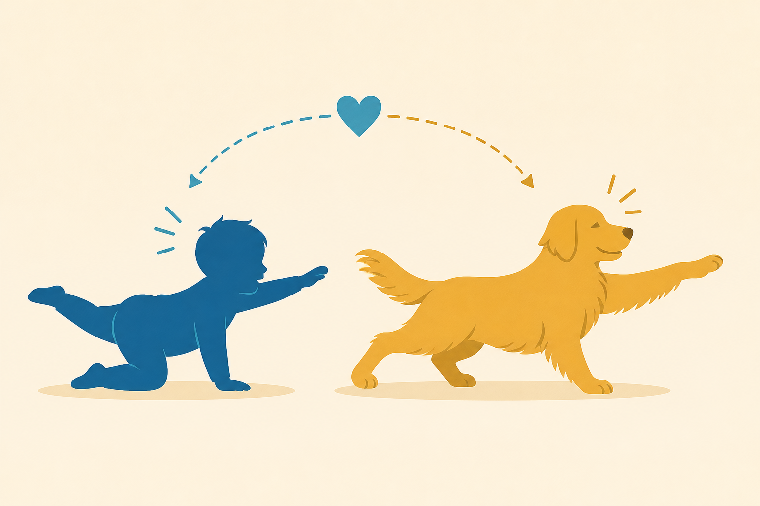 Toddler Copies Golden Retriever’s Every Command & Has the Time of His Life