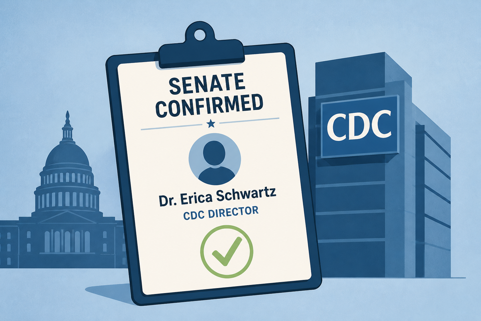Senate confirms Dr. Erica Schwartz as CDC director : NPR