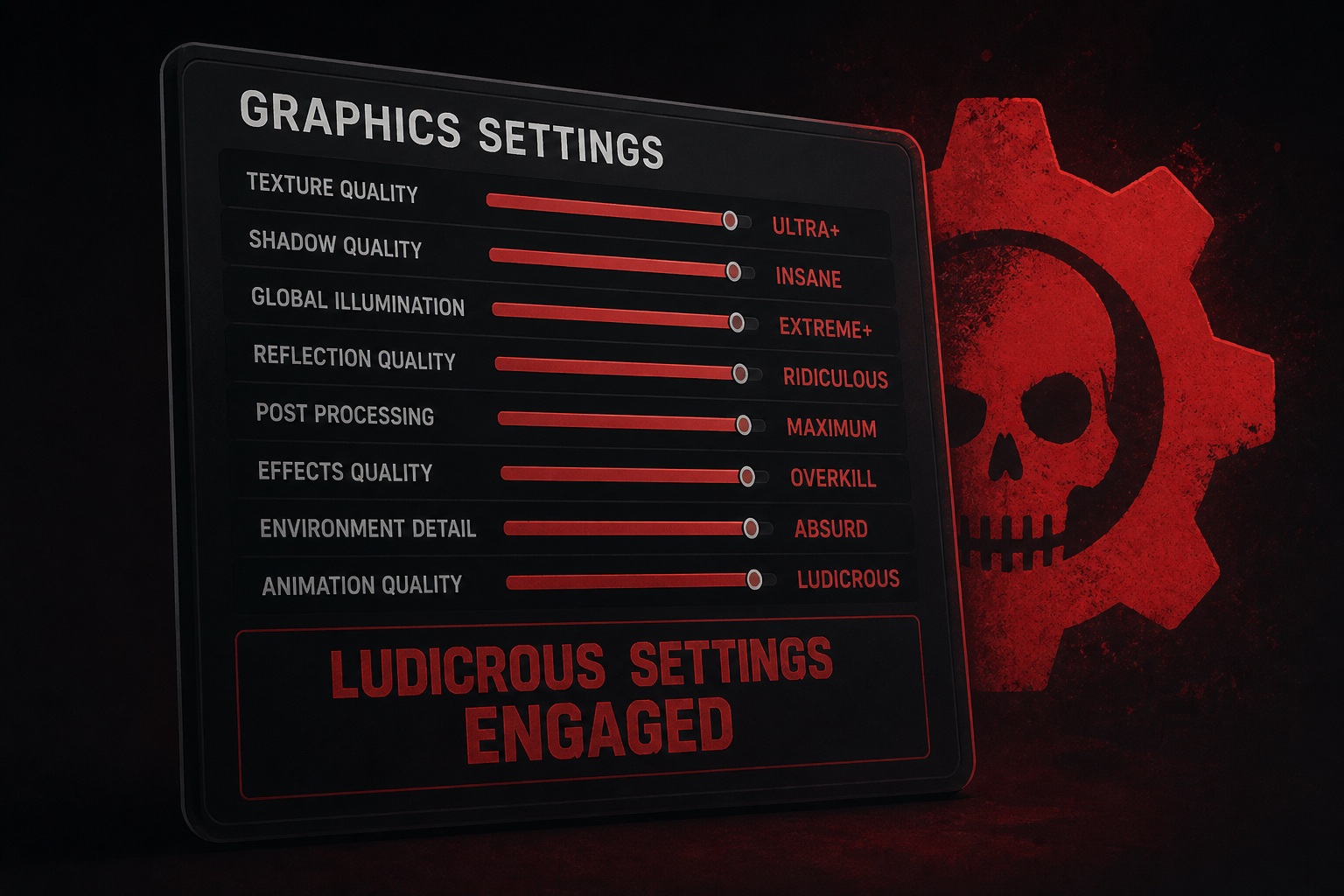 Take a Look at the Ludicrous PC Graphics Settings of Gears of War: E-Day