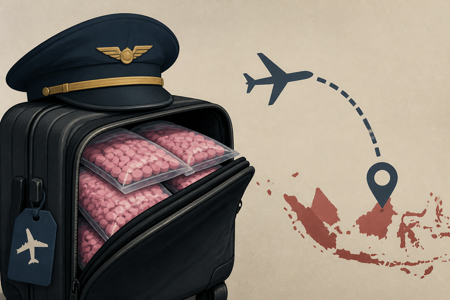 Malaysian Pilot Smuggled 55 Pounds of Ecstasy Into Indonesia, Officials Say