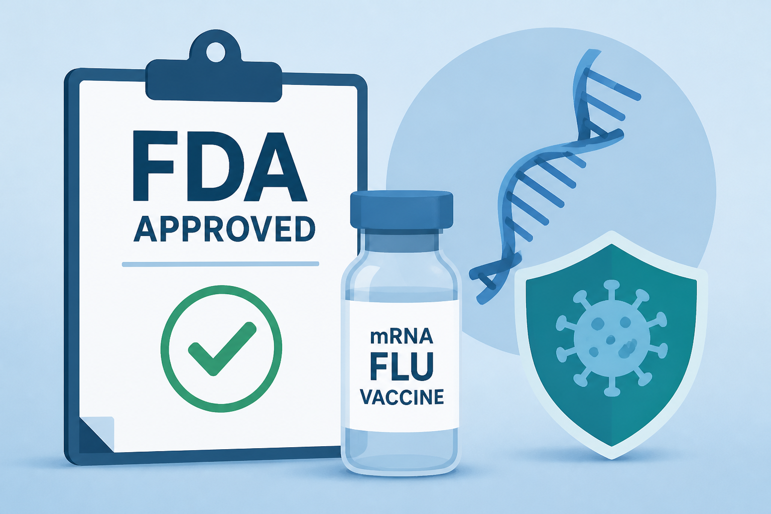 FDA approves first mRNA-based flu vaccine