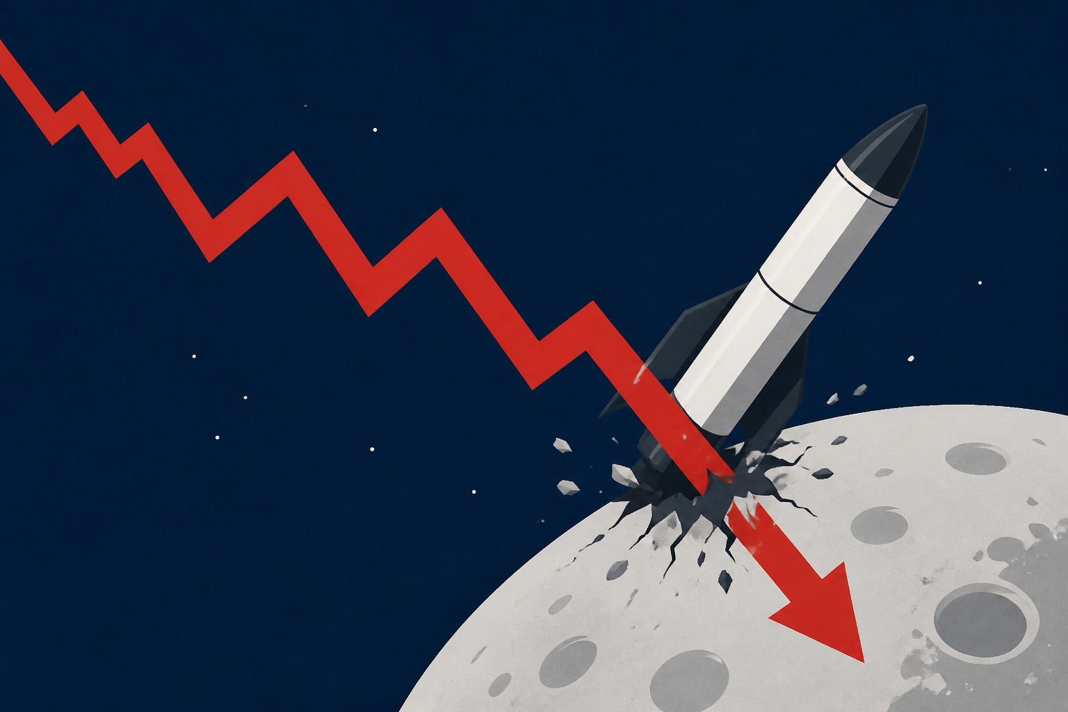 The real reason SpaceX shares are tanking after out-of-control rocket smashes into moon