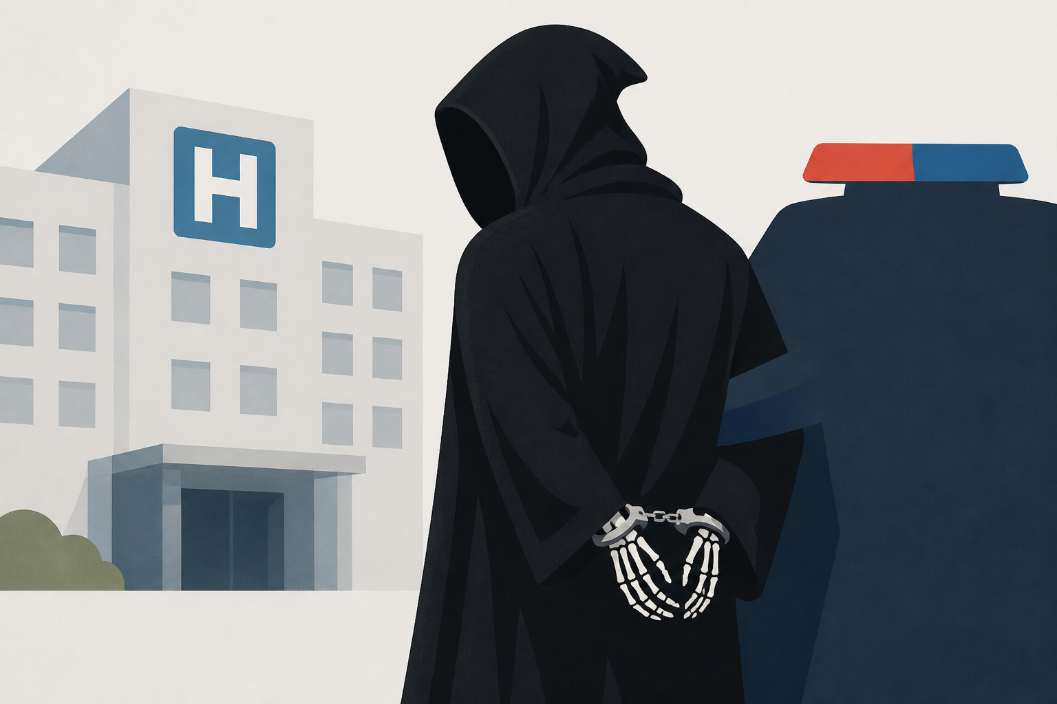 Man dressed as Grim Reaper arrested after hospital disturbance