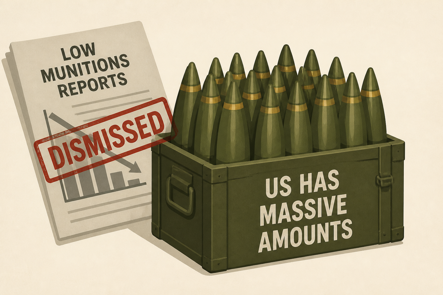 Trump dismisses low munitions reports, says US ‘has massive amounts’
