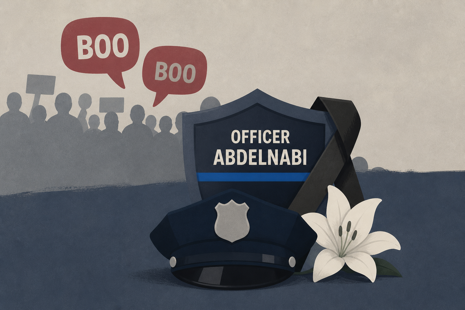 Trump Rally Boos Officer Abdelnabi, Police Officer Killed in Shooting