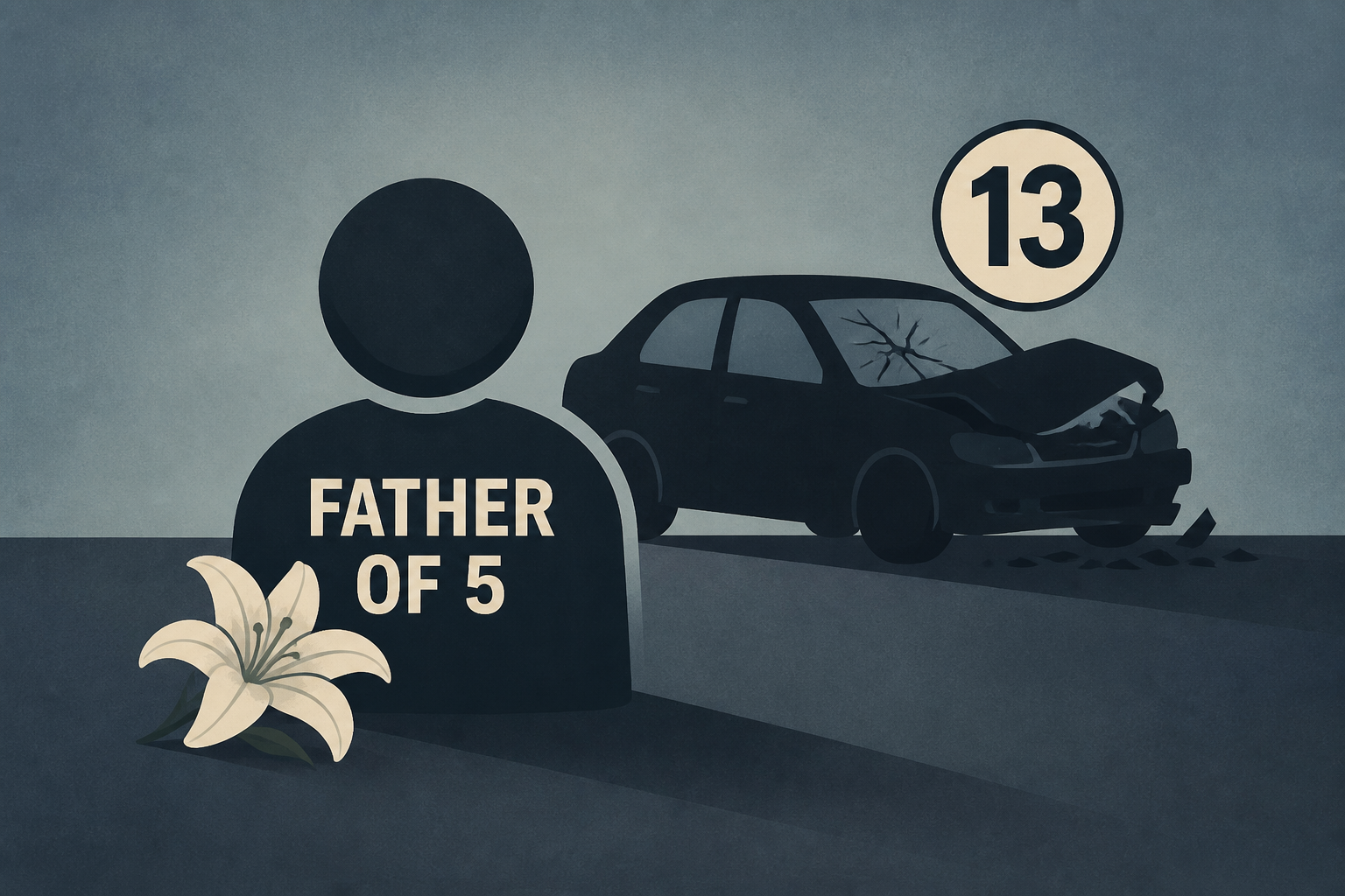 Father of 5 killed after stolen car allegedly driven by 13-year-old crashes into him