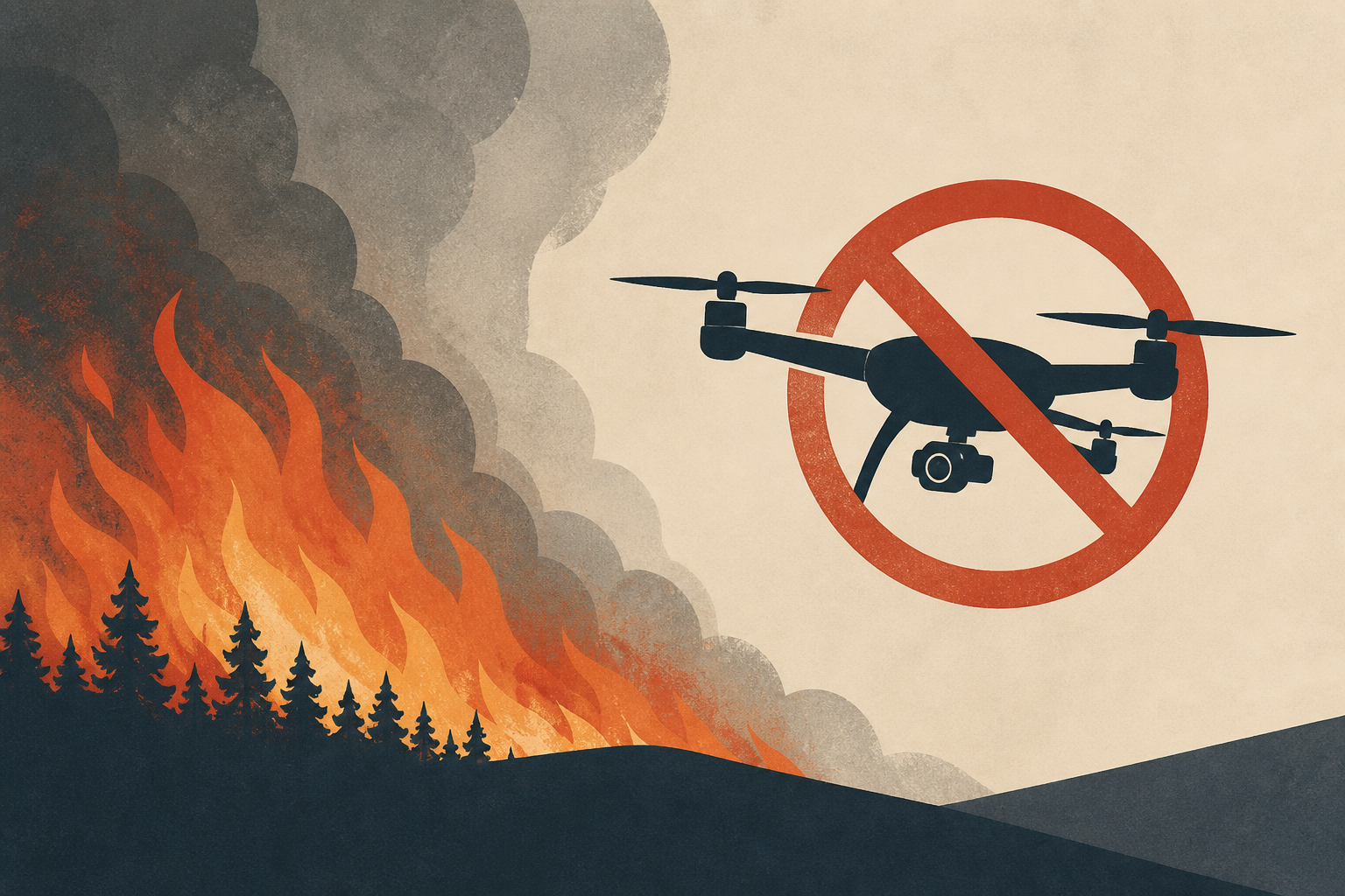 A Growing Problem in Fighting Wildfires: Drones