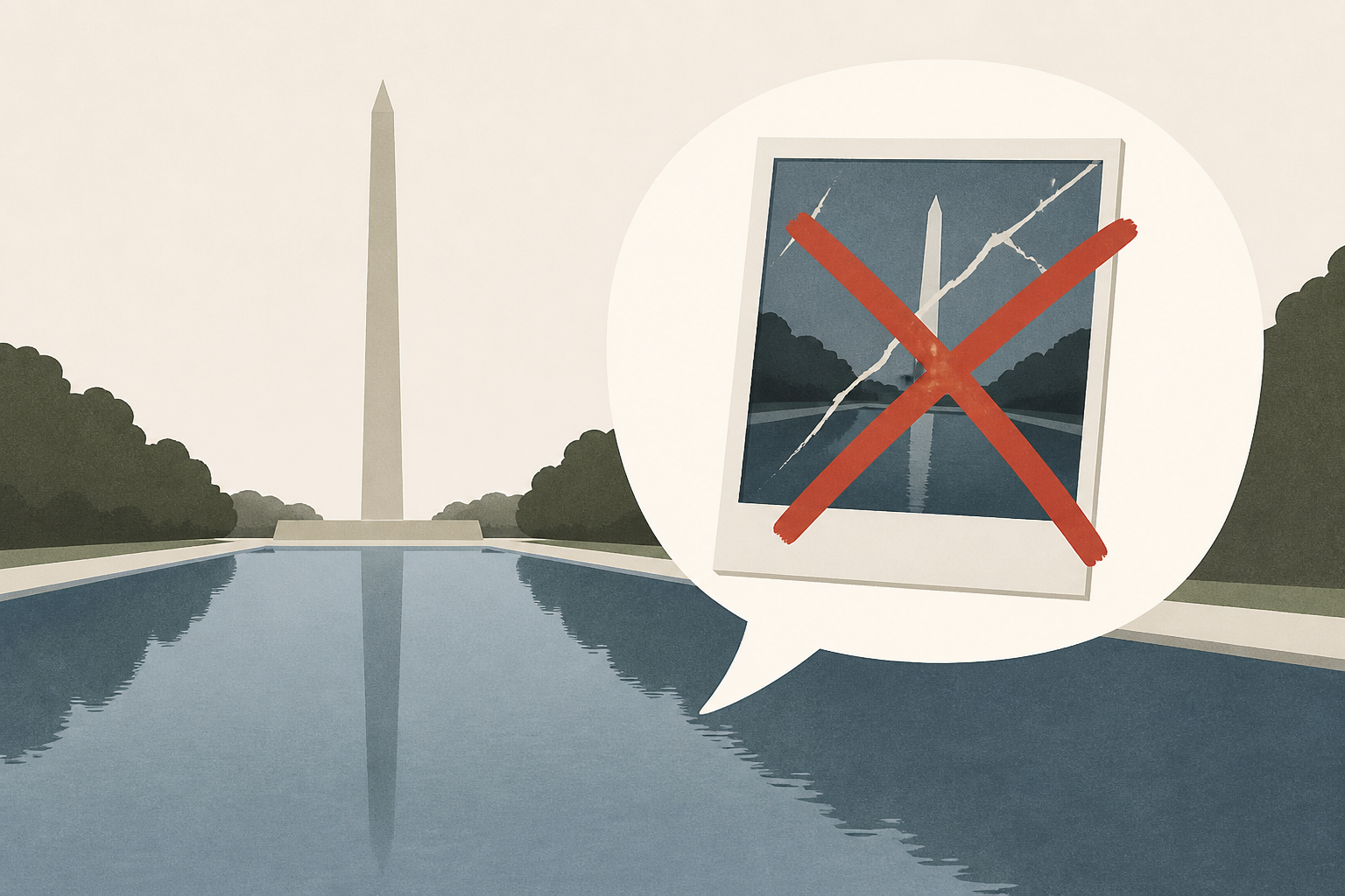 Trump pushes ahead on false claims Reflecting Pool was vandalized