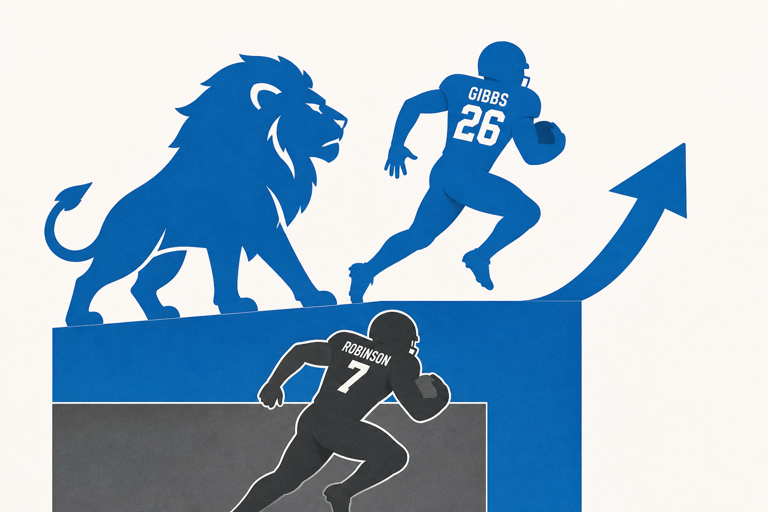 Lions held firm at a bump above Bijan Robinson for Jahmyr Gibbs