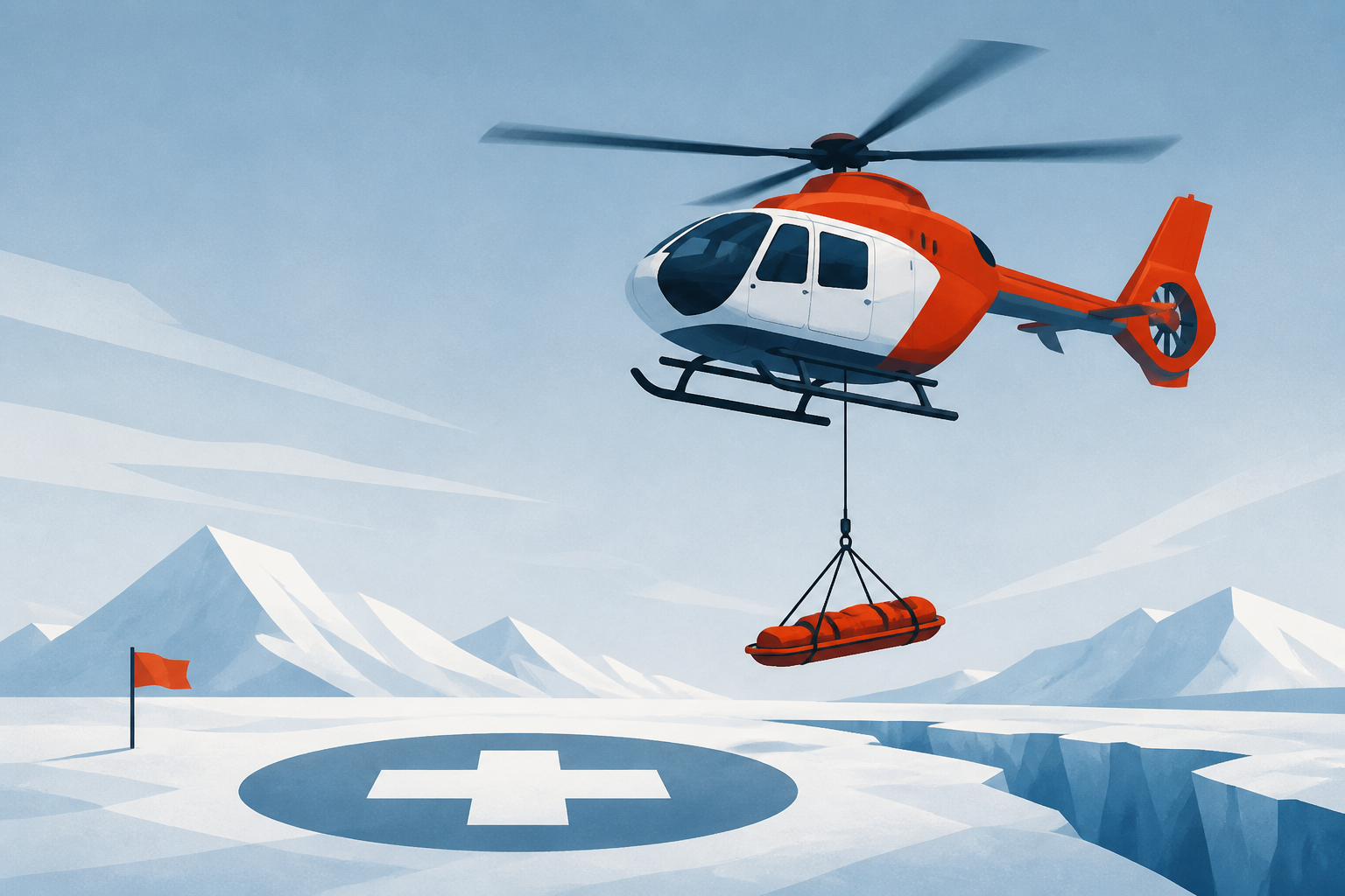 American flown to the hospital in Antarctic rescue mission