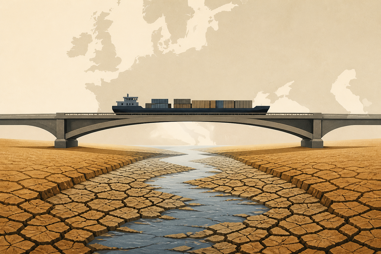 Drought Threatens a Vital Economic Artery in the Heart of Europe