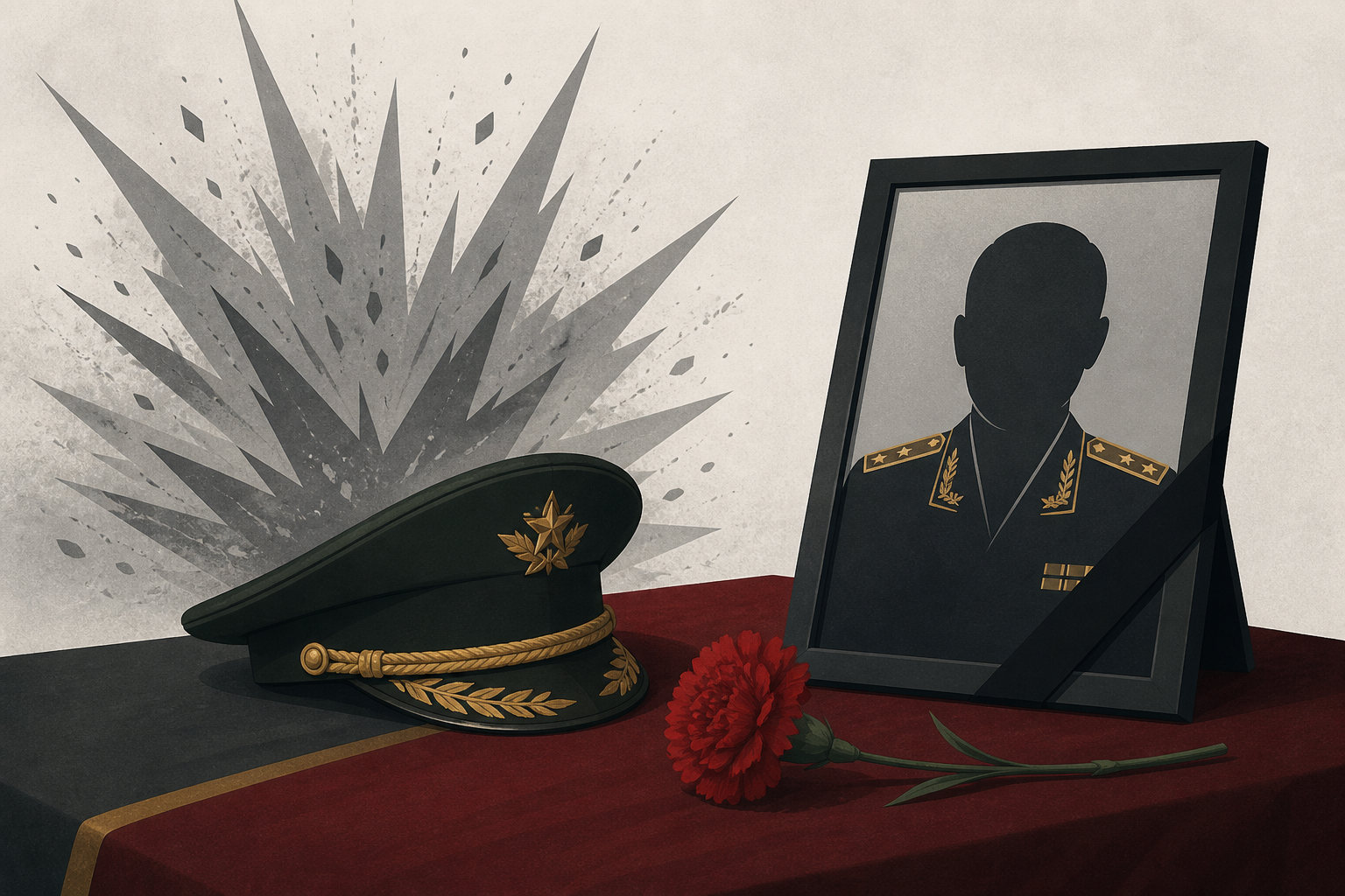 Russian general buried in Moscow identified as Valery Plokhotnyuk. He likely died in explosion at Aerospace Forces chief’s birthday party.