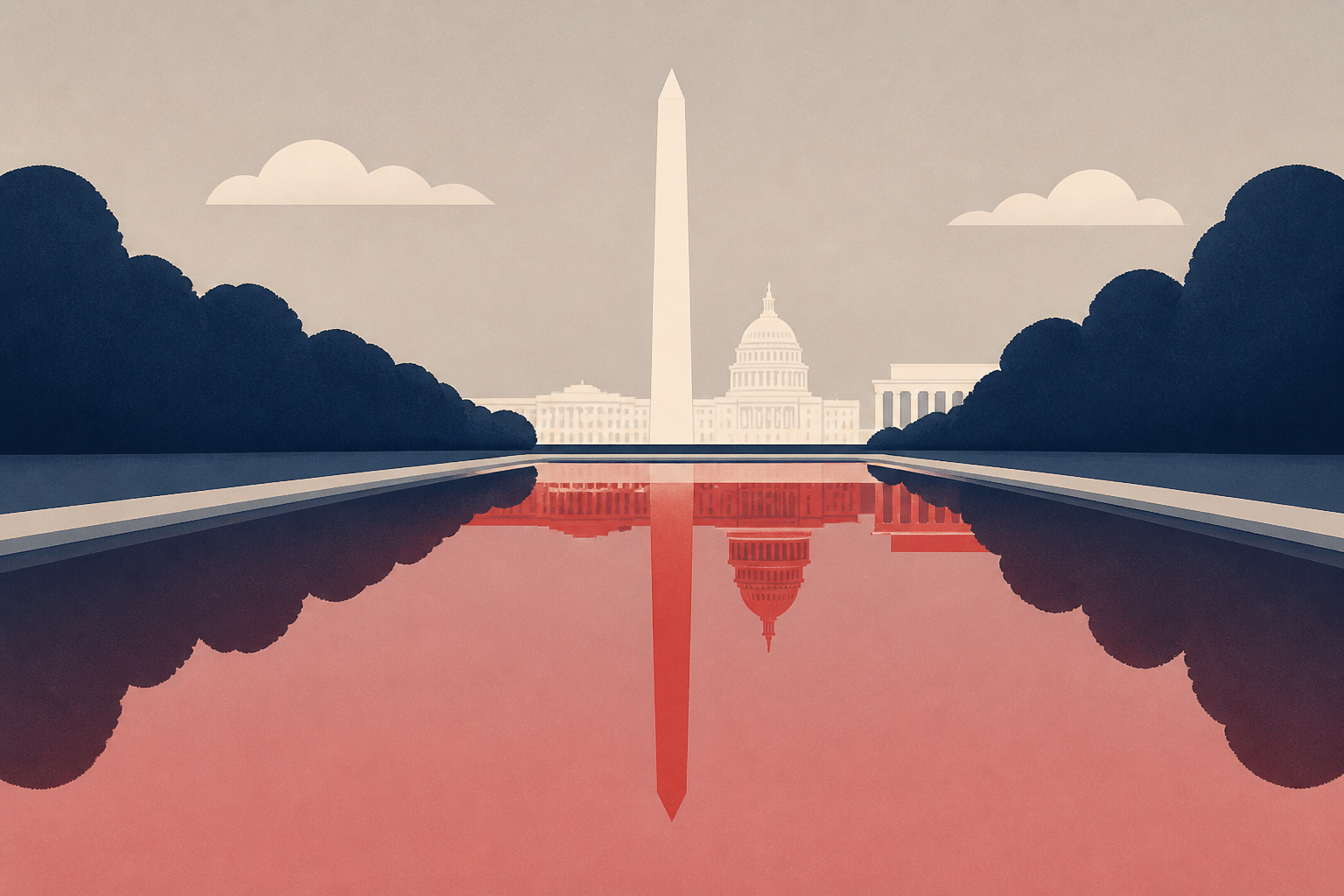 How the Reflecting Pool Came to Mirror Trump’s Washington