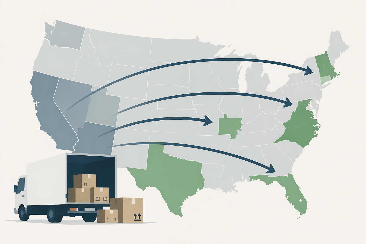 See which states people are packing up and moving to