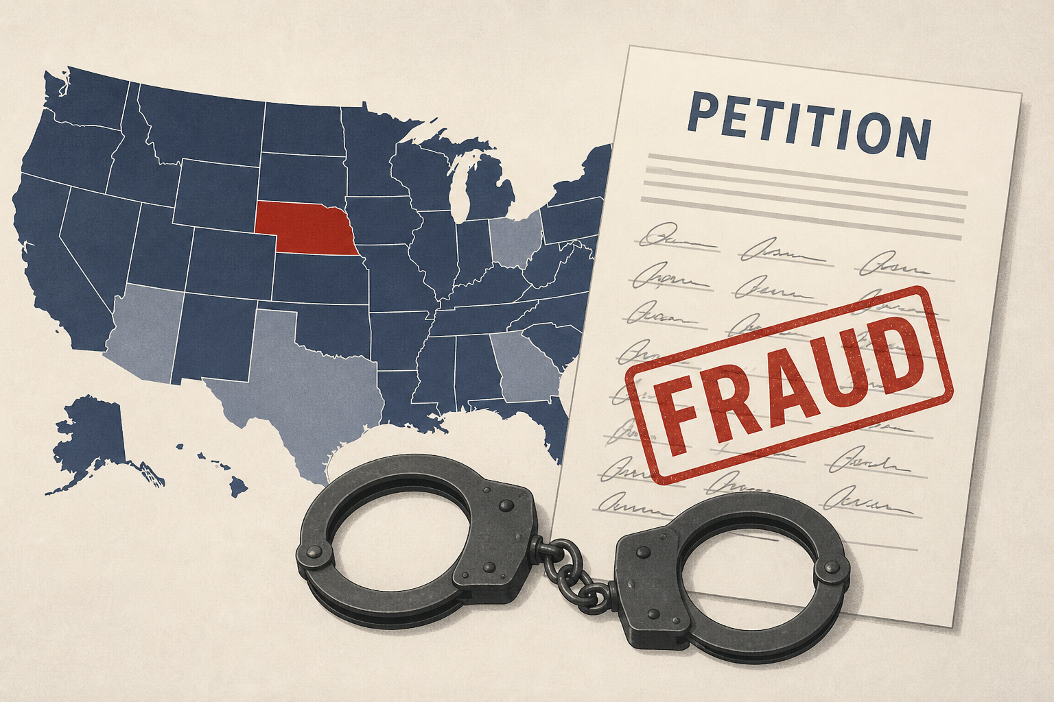 Nebraska petition fraud investigation leads to 5 arrests in multiple states