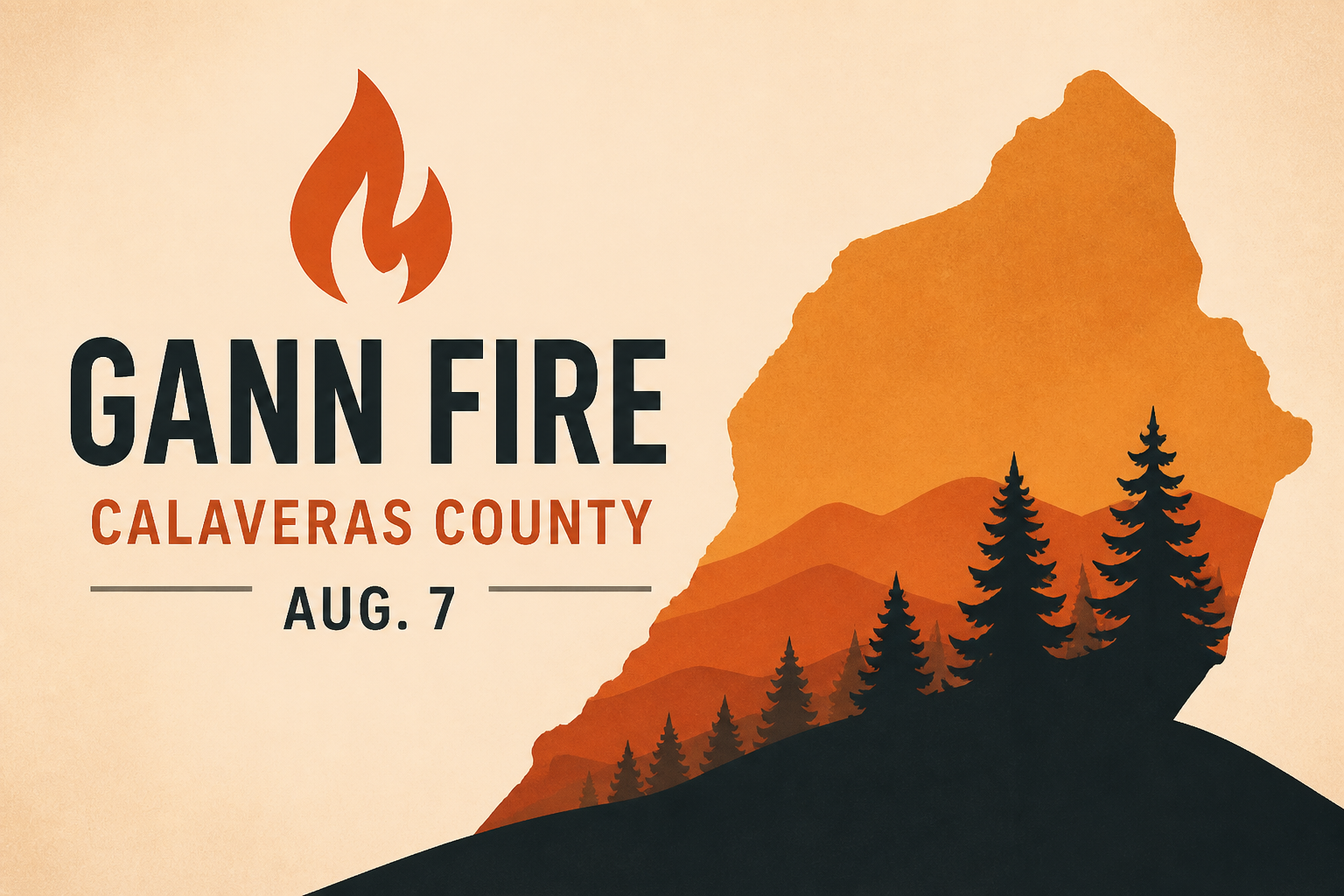 Updates for Gann Fire in Calaveras County on Aug. 7