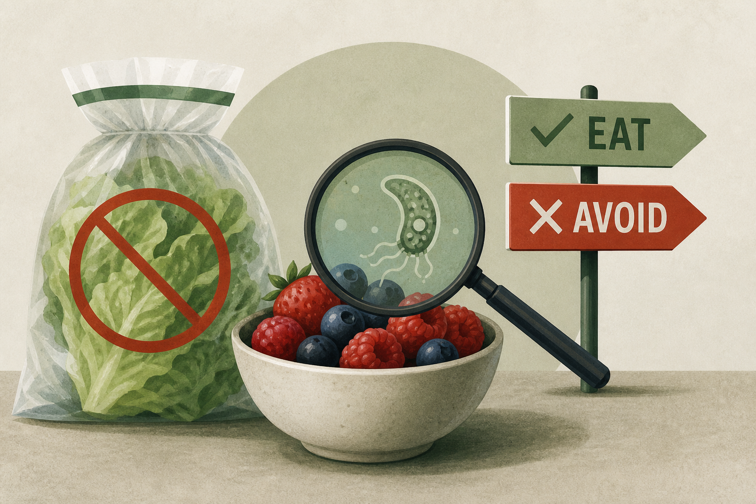 Bagged lettuce is out, berries are getting the side-eye. We asked 6 health experts what they're eating - and avoiding - during the cyclosporiasis outbreak.