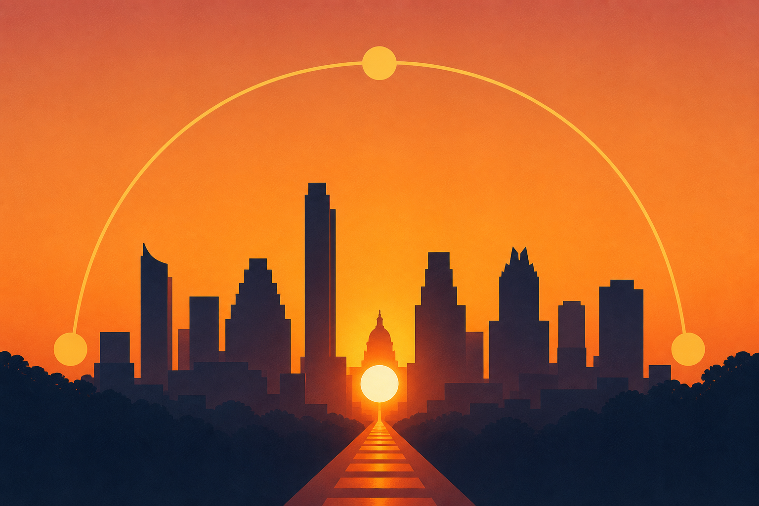‘Austinhenge’ is back! See the twice annual sunset phenomenon