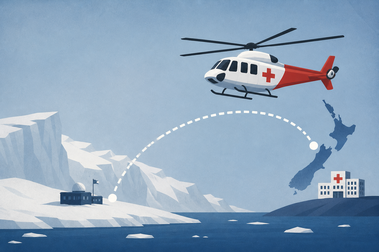 American flown to New Zealand hospital in rare midwinter Antarctic rescue mission