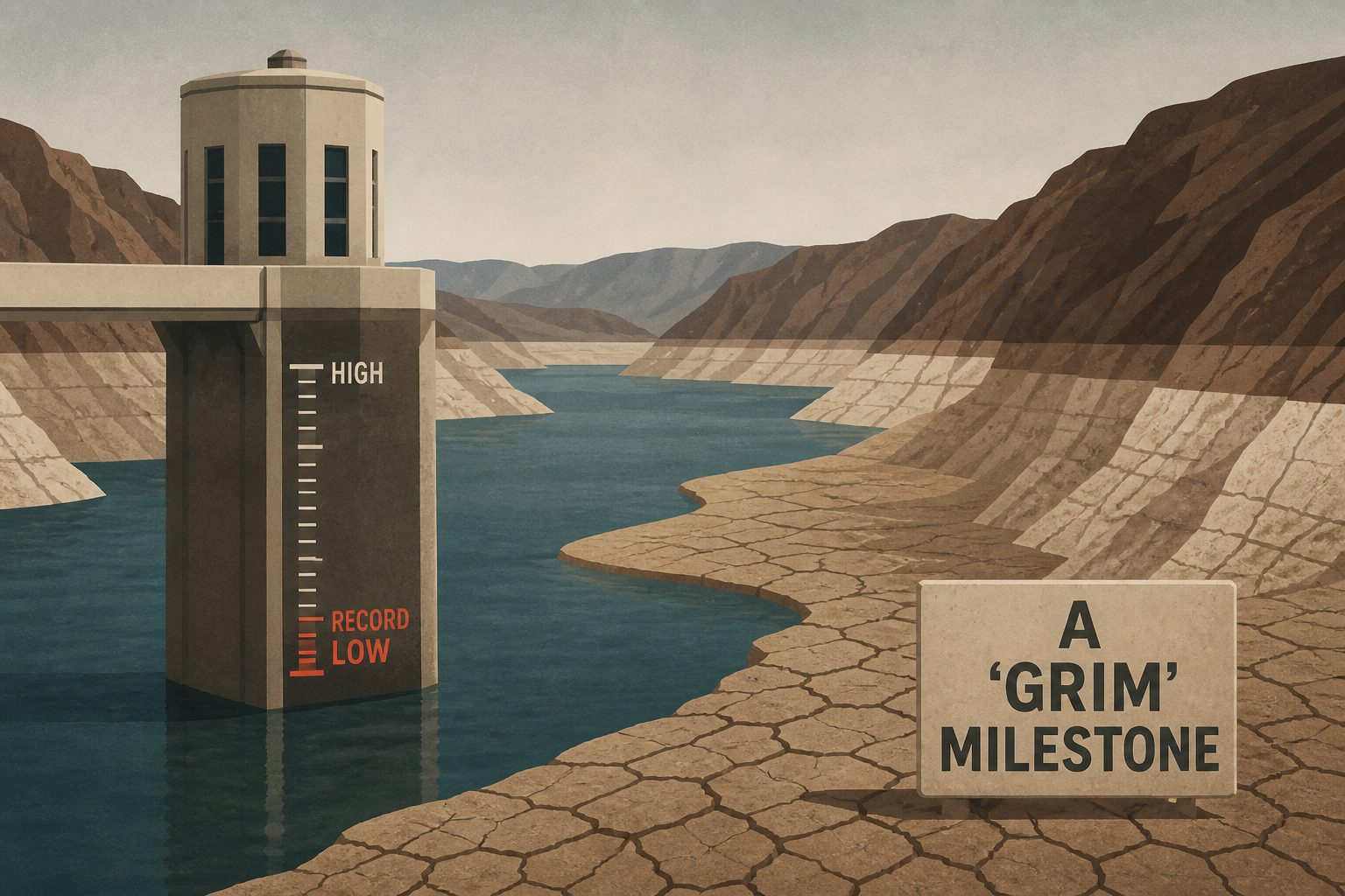 Lake Mead hits record-low water level, a 'grim' milestone
