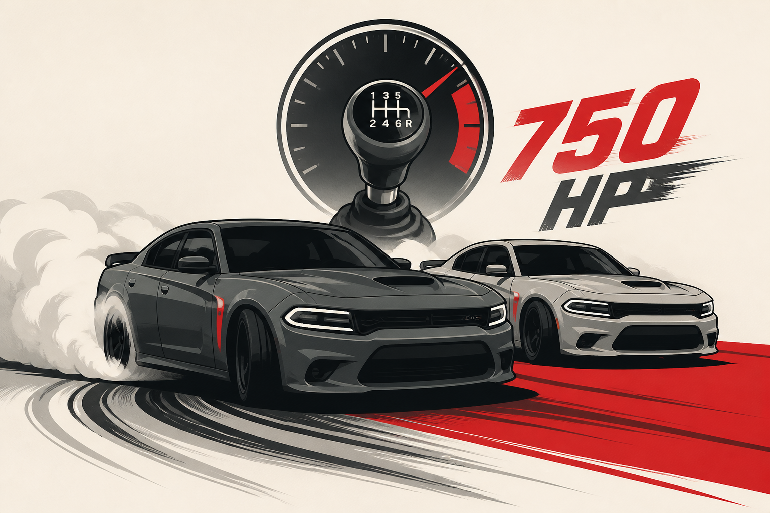 Dodge Unleashes Two Manual Charger Drift Cars With 750 HP