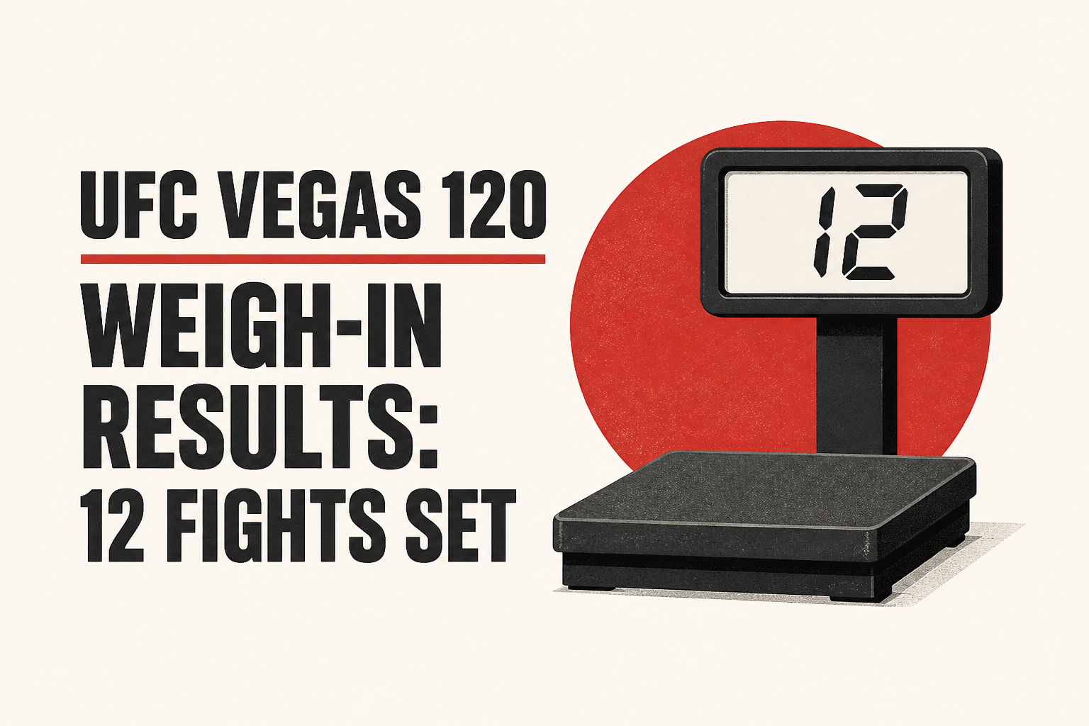 UFC Vegas 120 weigh-in results: 12 fights set