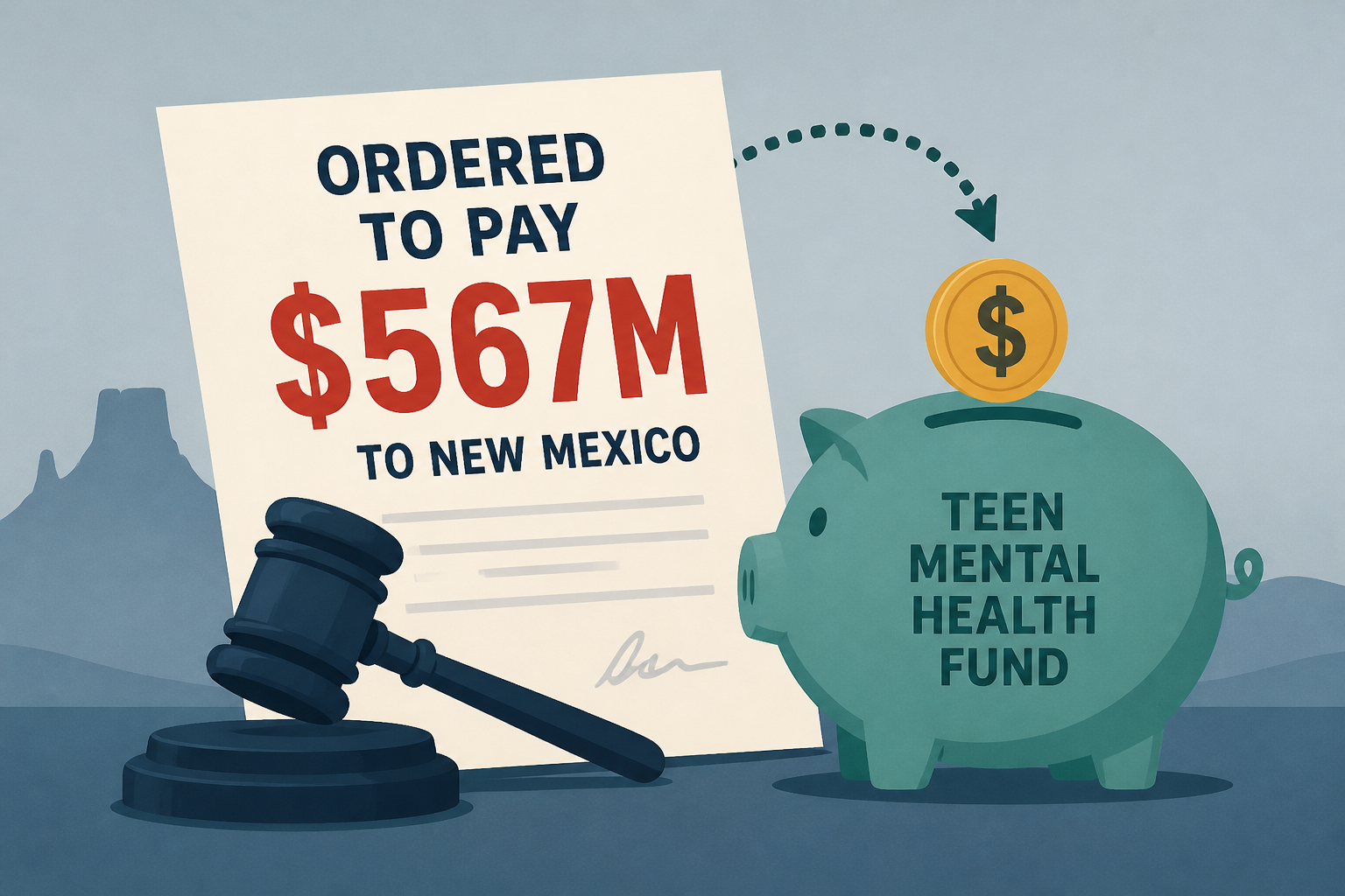 Meta ordered to pay $567M in New Mexico for teen mental health fund
