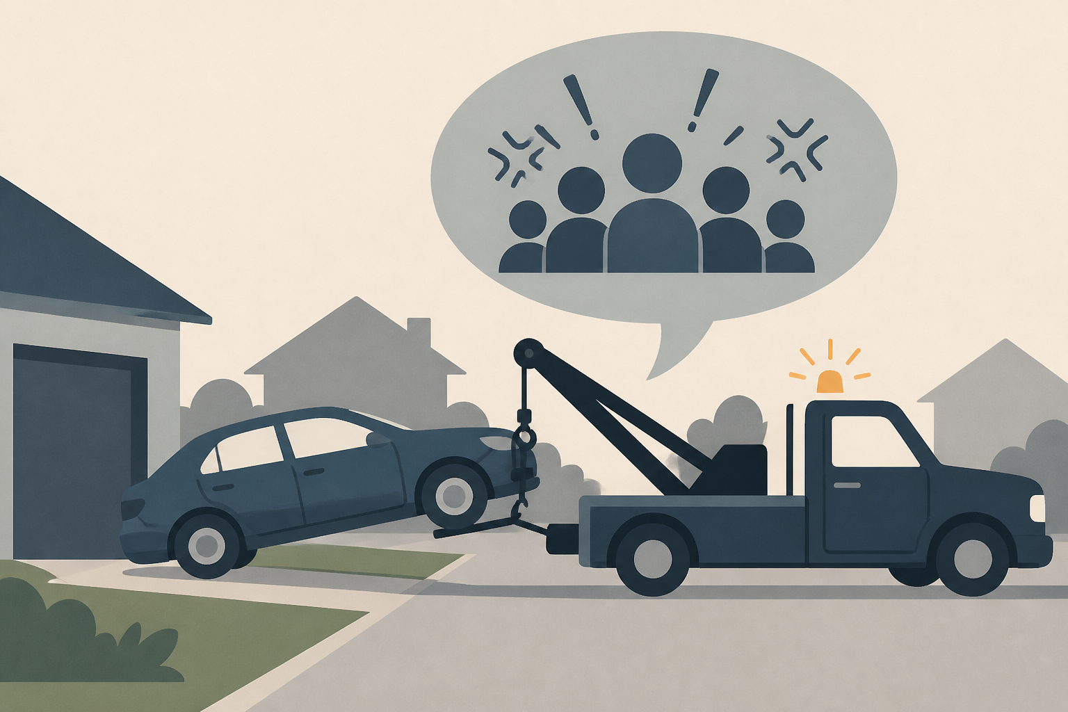 Man Tows His Neighbor’s Car From His Driveway, Now the Neighborhood Is Mad at Him