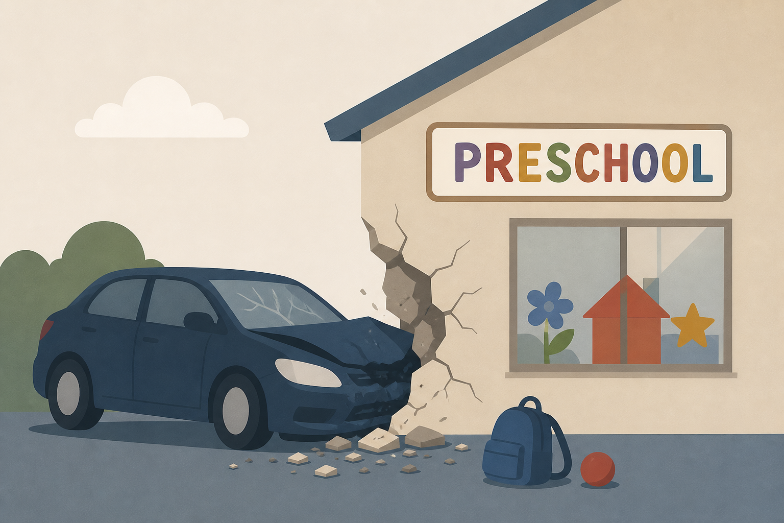 Vehicle crashes into Glendale preschool, 8 children with minor injuries