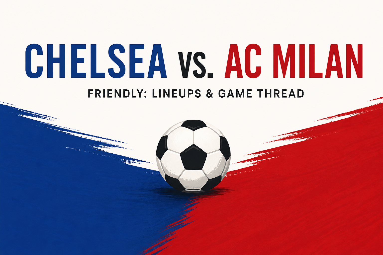 Chelsea vs. AC Milan, Friendly: Lineups & Game Thread