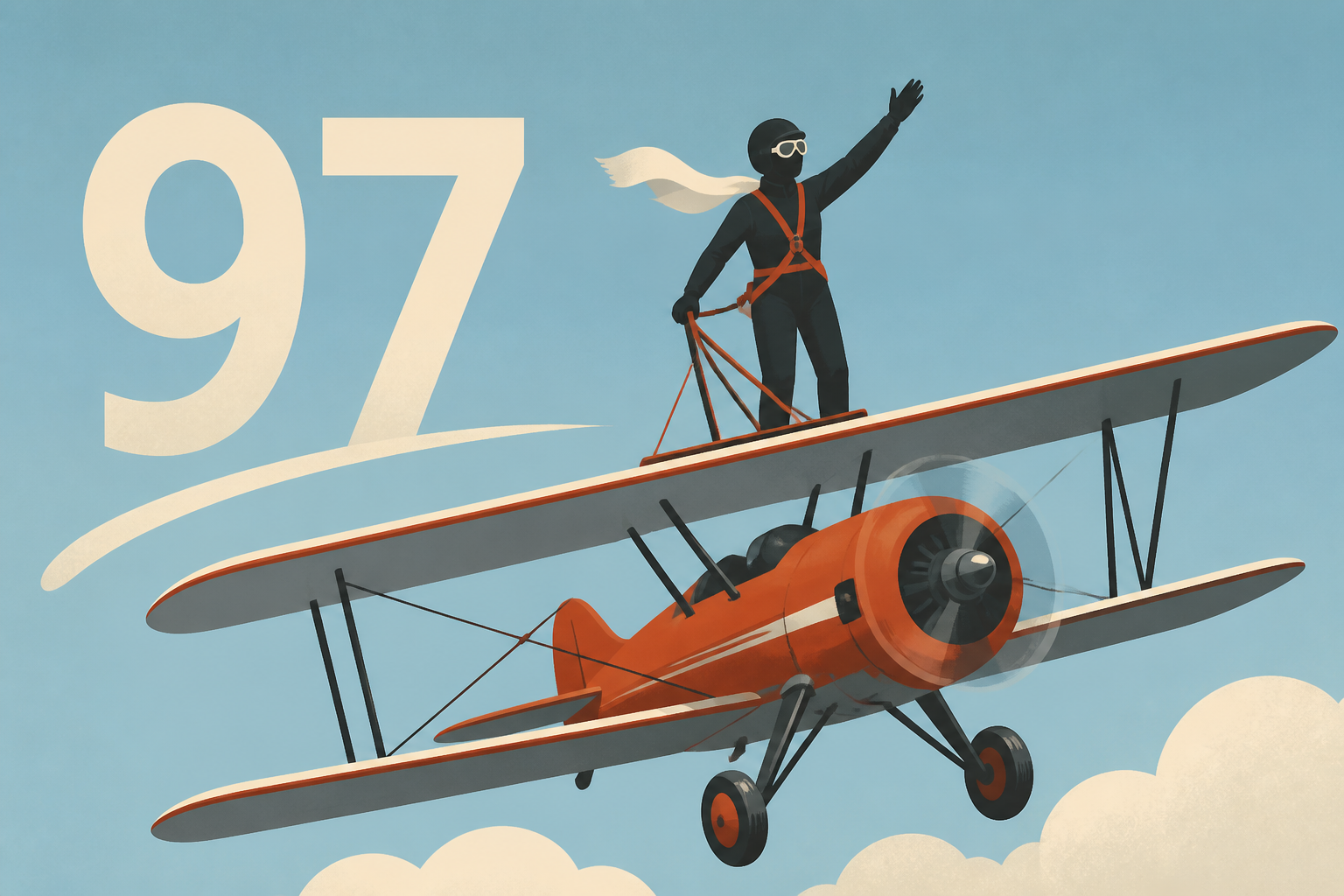 97-year-old woman becomes world's oldest female wing walker