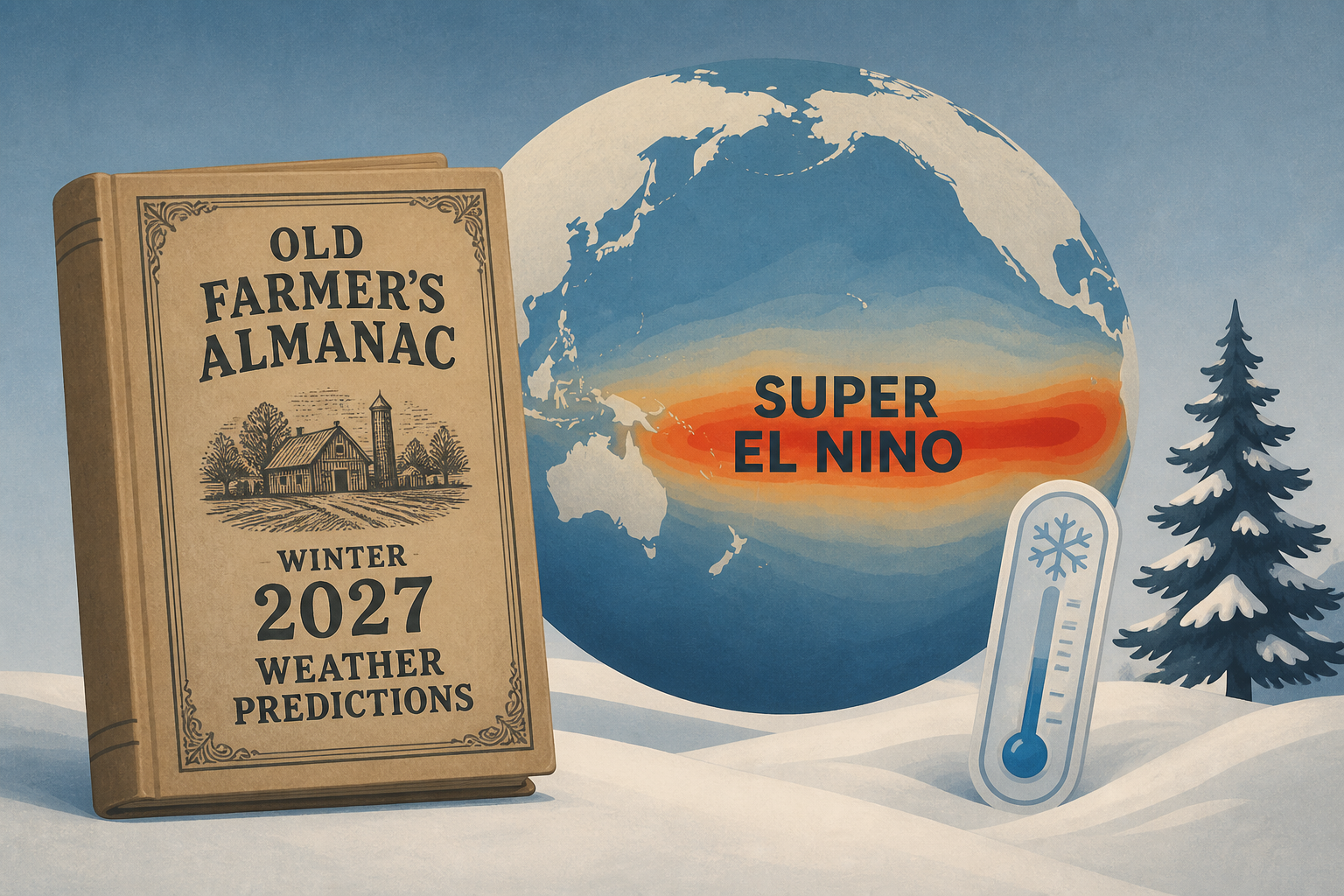 Old Farmer's Almanac Predicts 2027 Winter Weather with Super El Nino Threat