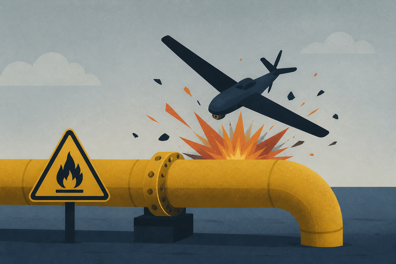 A drone likely from Ukraine explodes in Bulgaria near a gas pipeline