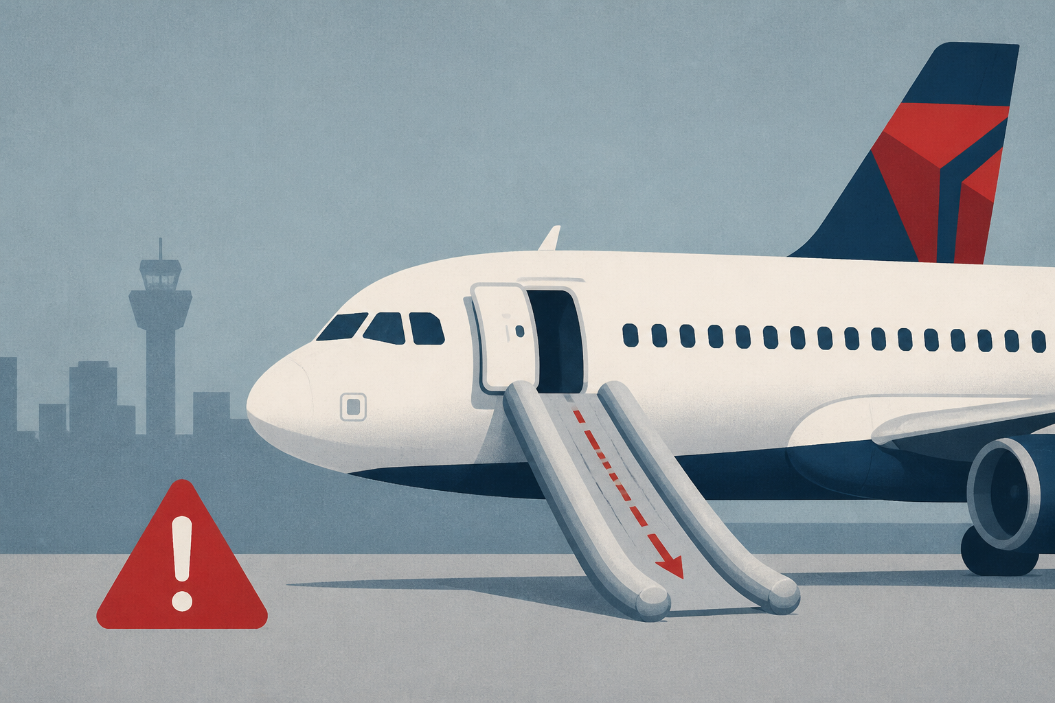 Delta passengers evacuated by slide after emergency landing in Atlanta
