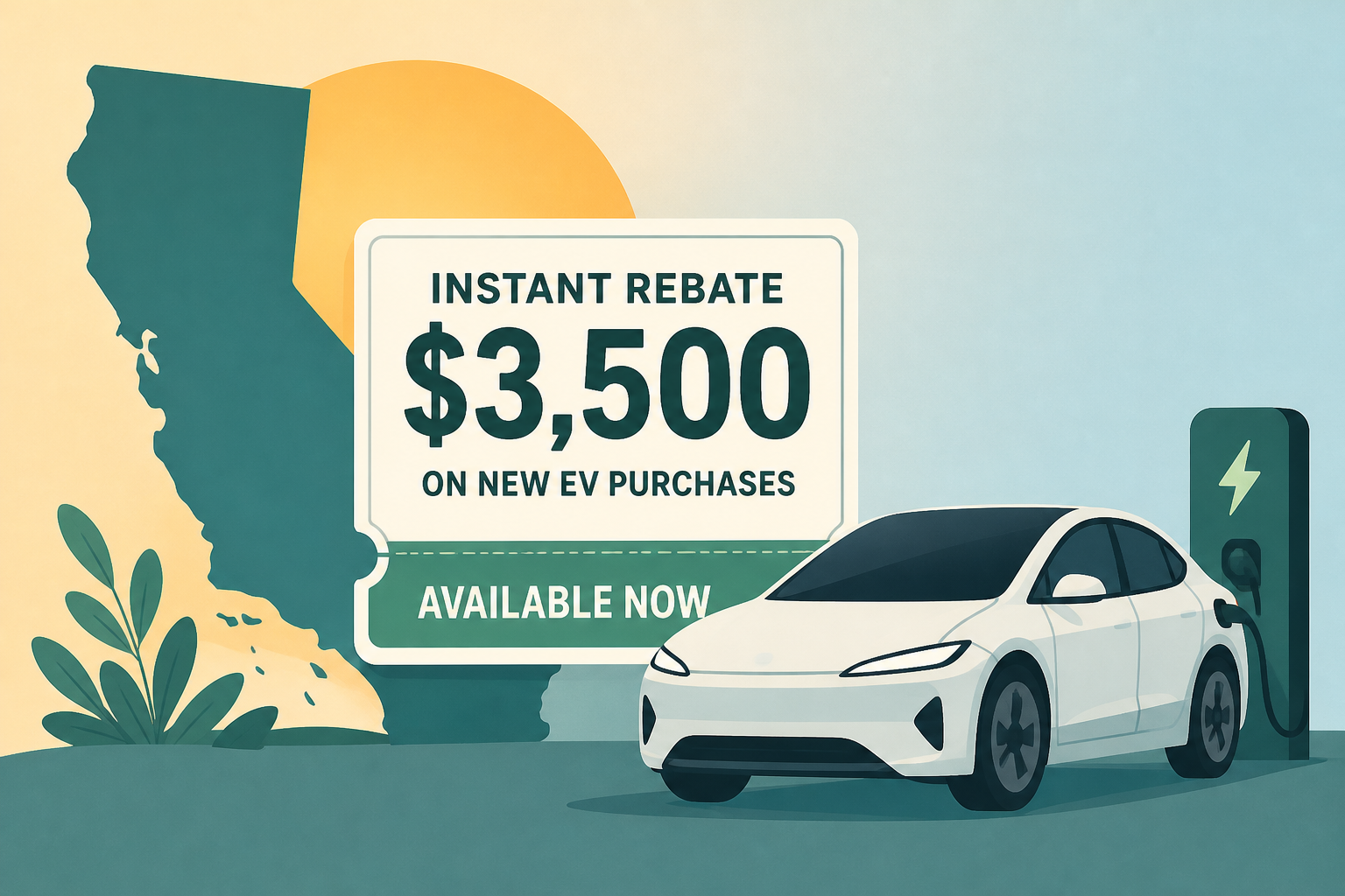 California Announces $3,500 Instant Rebate for New EV Purchases, Available Now