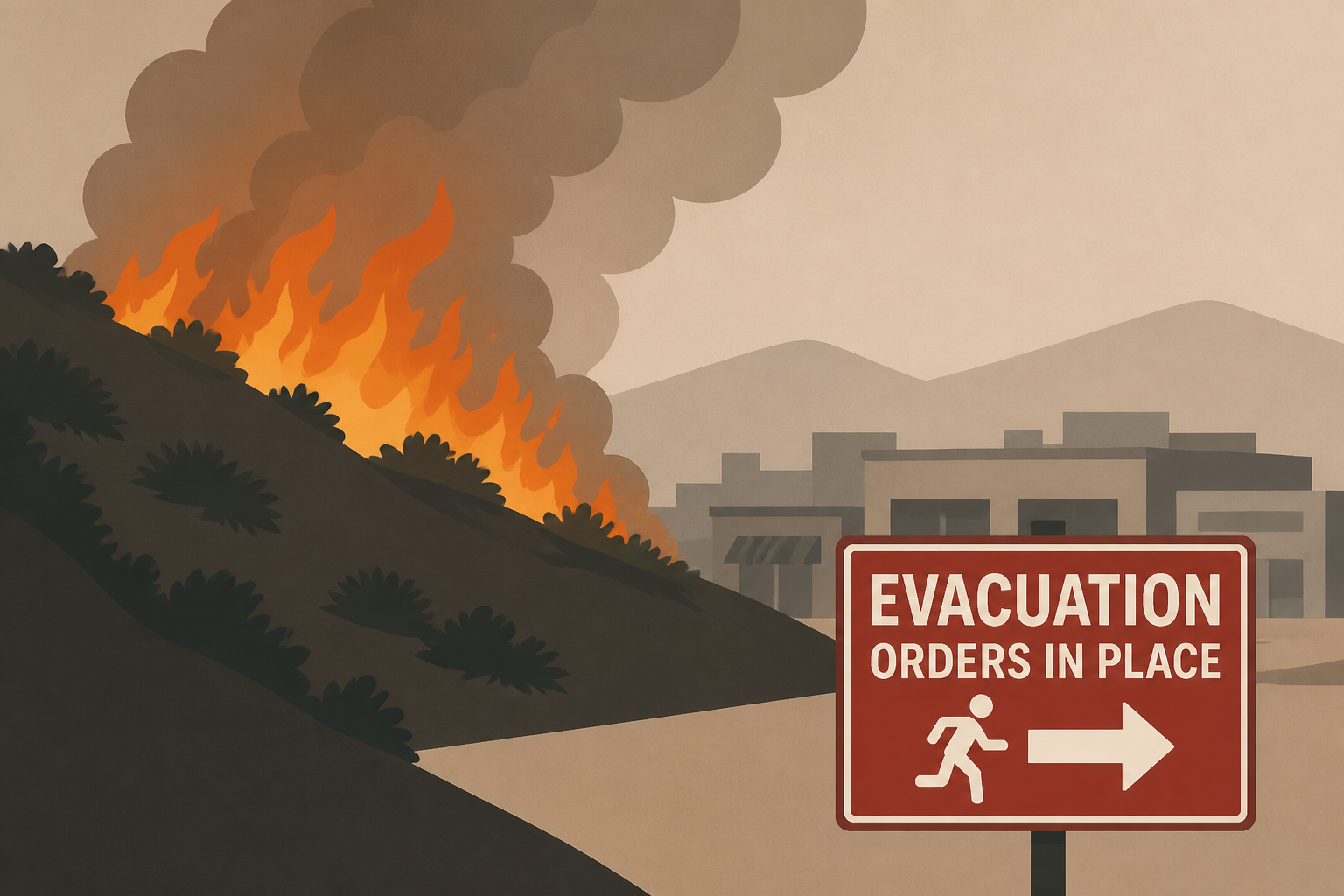 Crews battle brush fire on hillside in Burbank; evacuation orders in place for nearby businesses