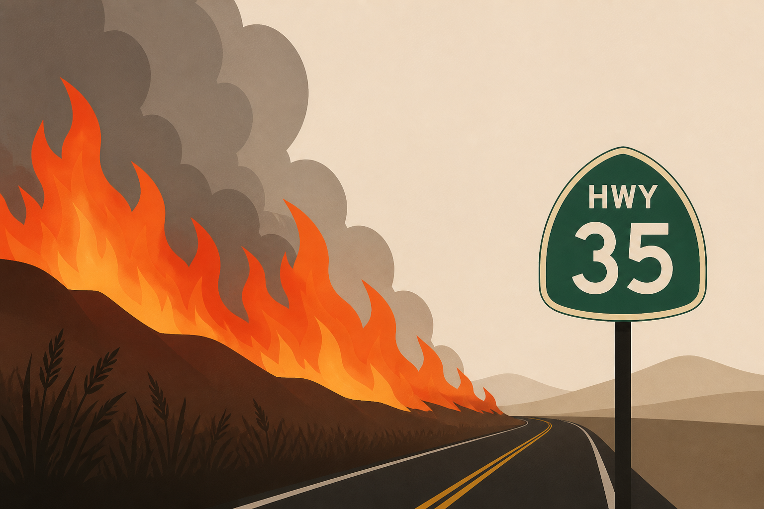Grasshopper Fire surpasses 54K acres, now 23% contained as flames advance toward Hwy 35