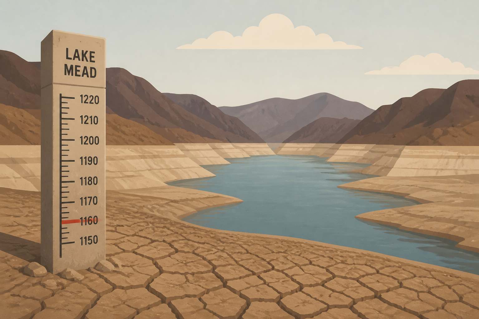 Lake Mead hits historic low water level as Colorado River struggles