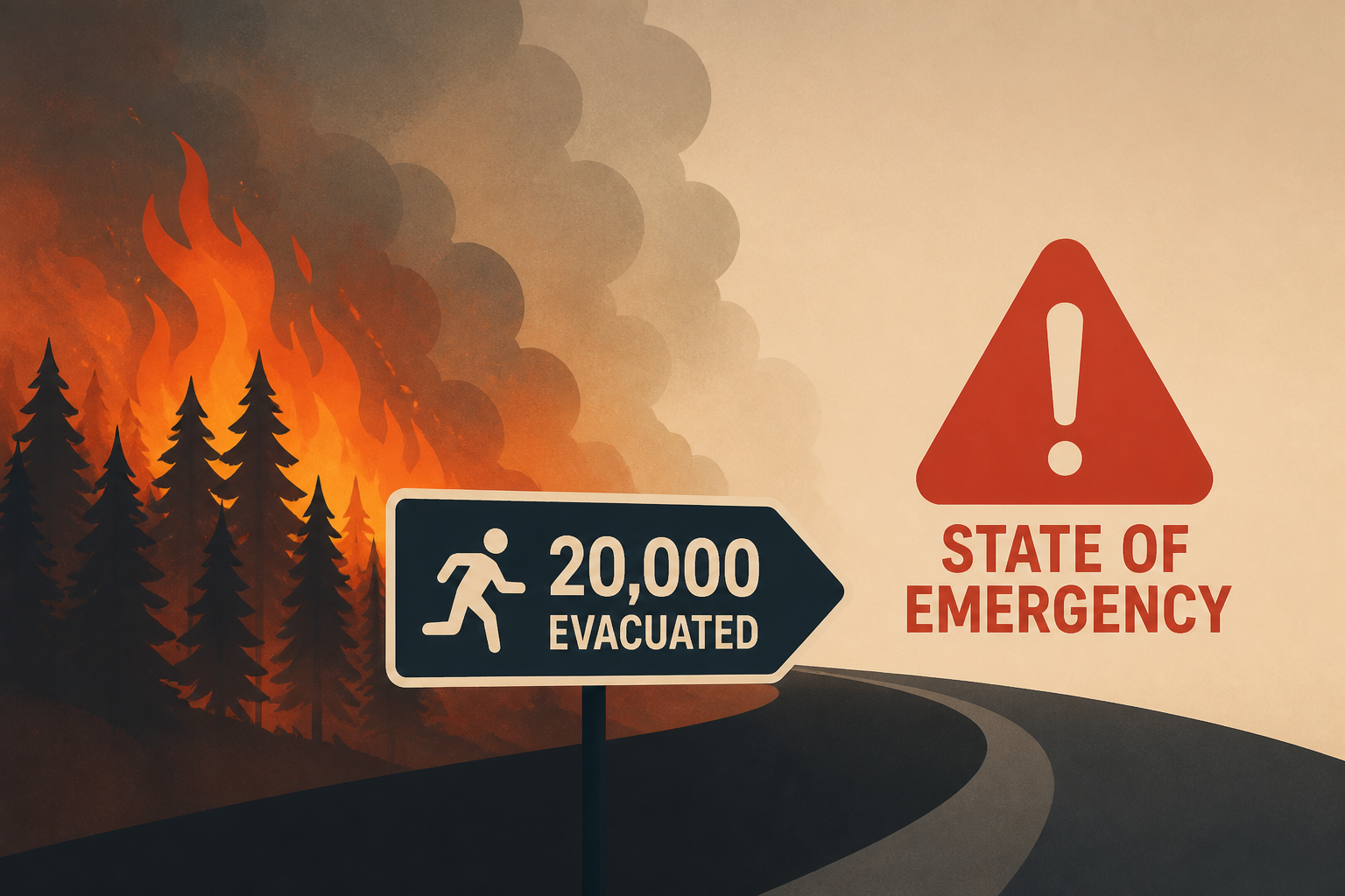 Wildfires force 20,000 to flee as British Columbia declares state of emergency