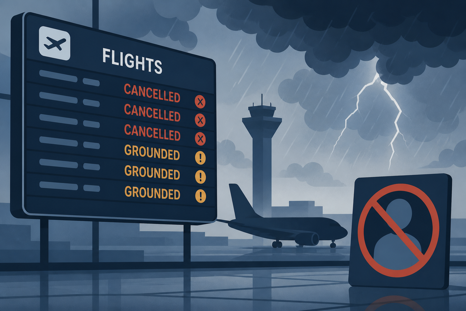 U.S. Airports Face Cancellations And Grounded Flights As Staff Skip Work Amid Severe Weather
