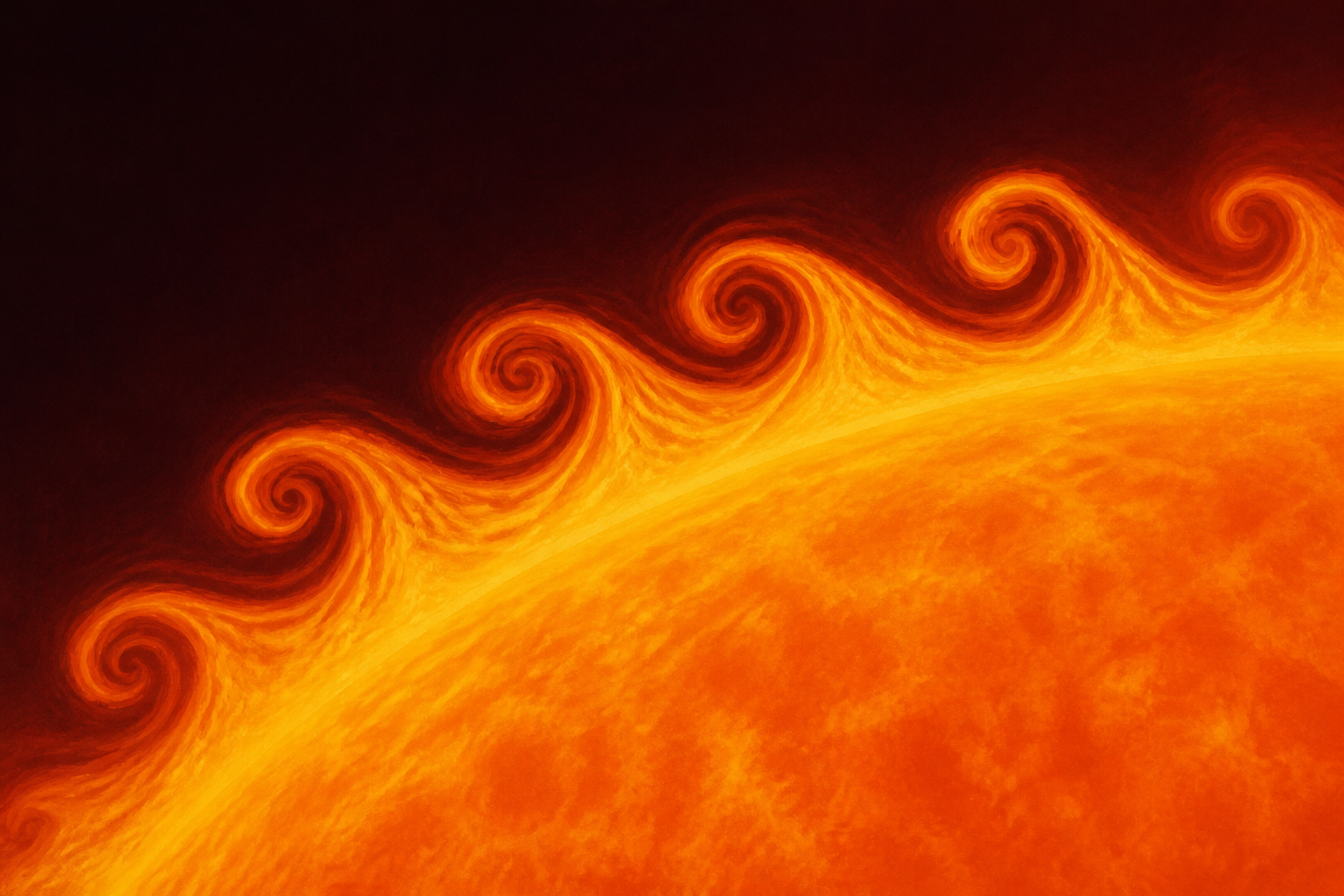 Kelvin-Helmholtz instability seen on the Sun