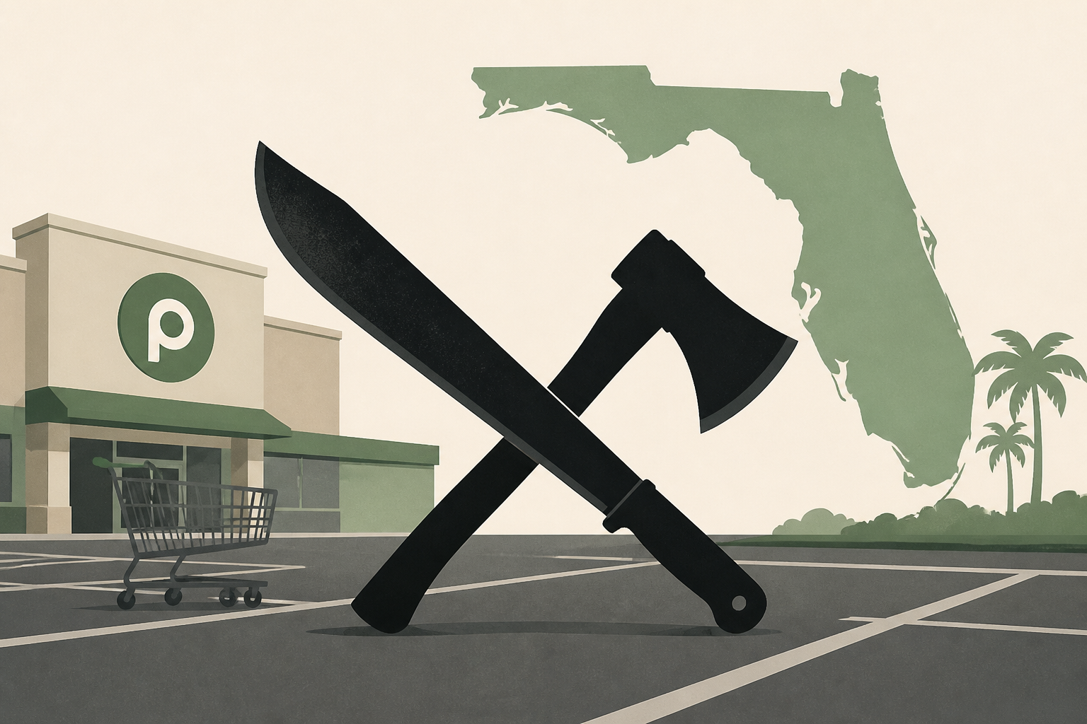 Florida men charged after machete, hatchet fight in Publix parking lot
