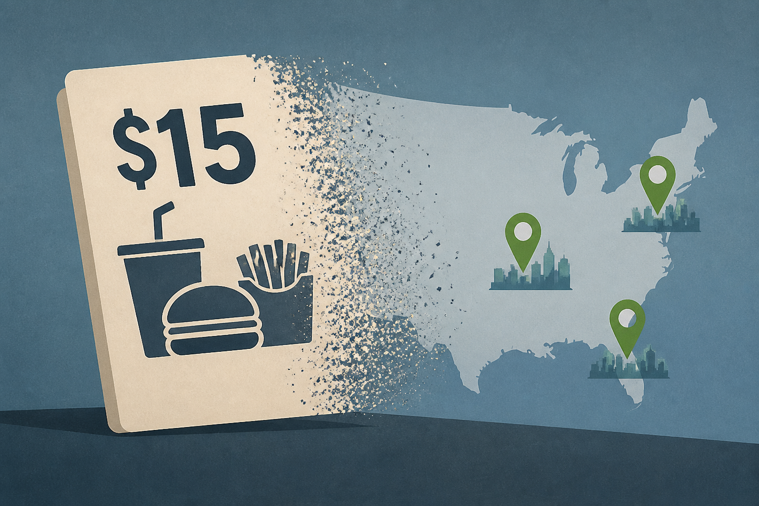 The $15 quick meal is disappearing except in these American cities