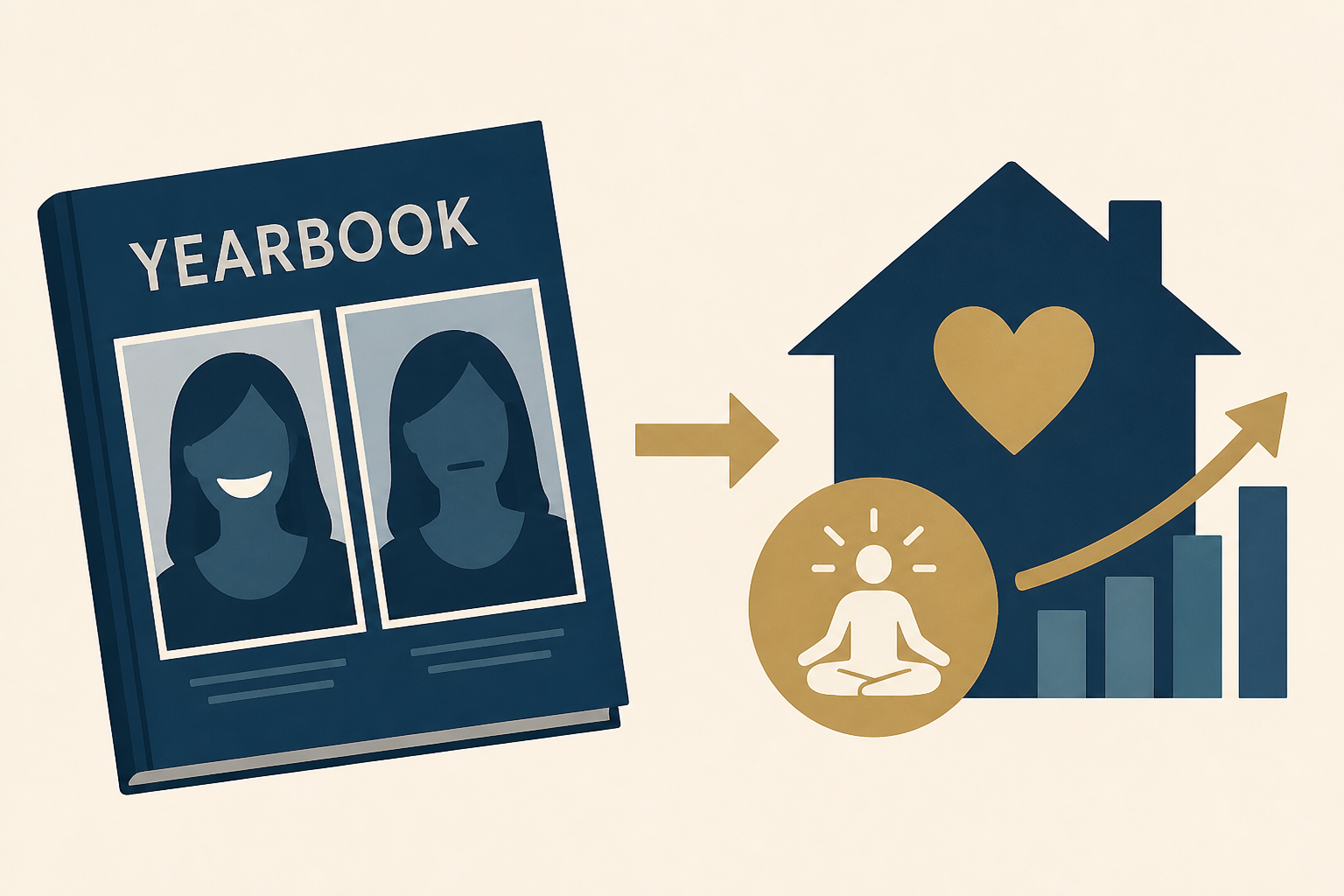 running Berkeley study, researchers found that women who smiled genuinely in their college yearbook photos went on to have more stable marriages and higher wellbeing thirty years later than those whos